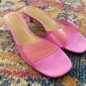 Neon Pink Kitten Heels